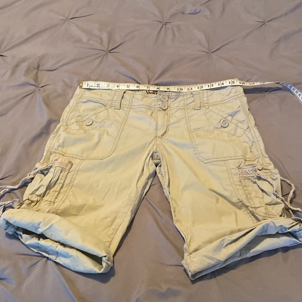 Hollister Khaki Cargo Shorts - M